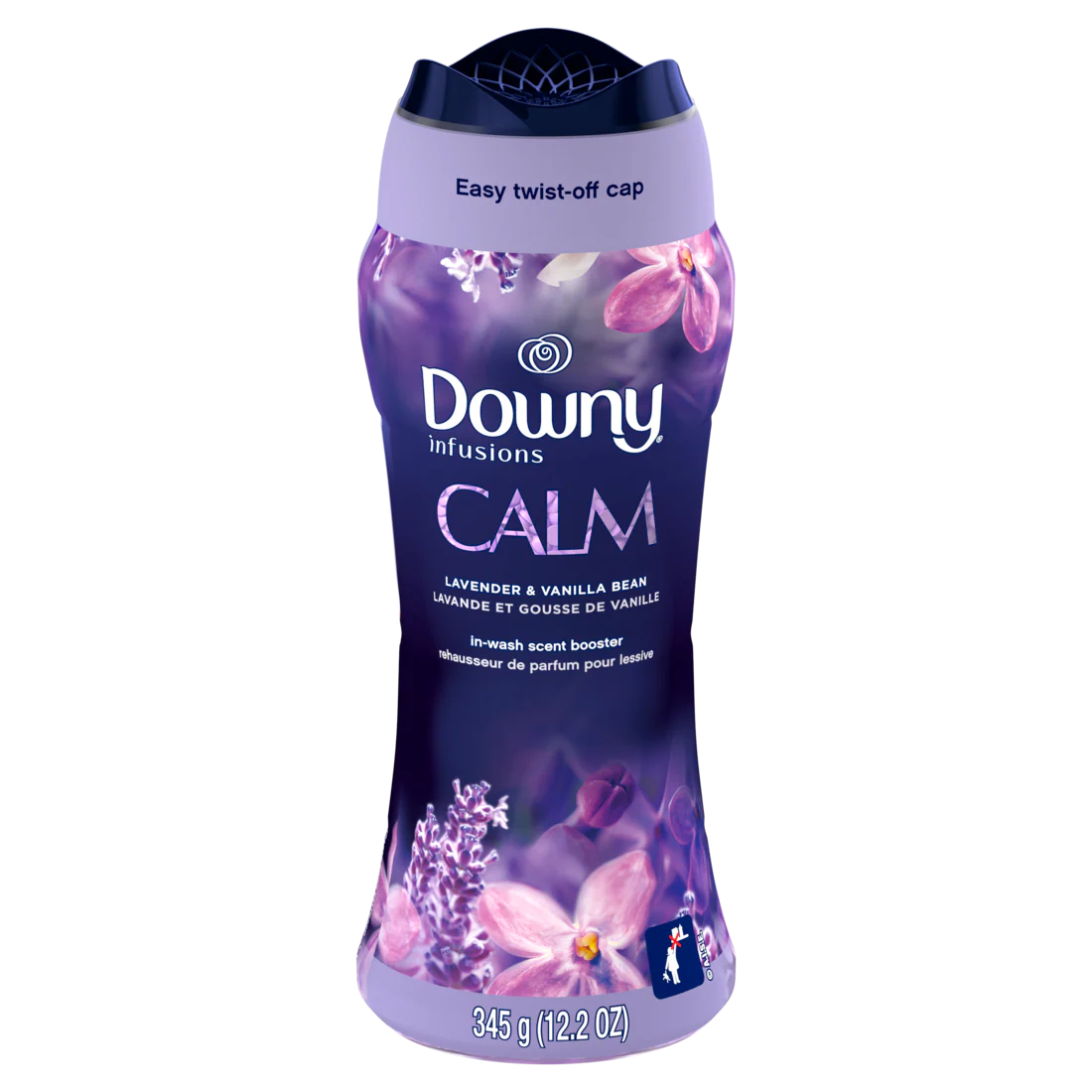 Downy Calm In-Wash Laundry Scent Booster Beads Soothing Lavender And Vanilla Bean Scent Laundry Scent Beads Long-Lasting Freshness - 12.2oz/4pk