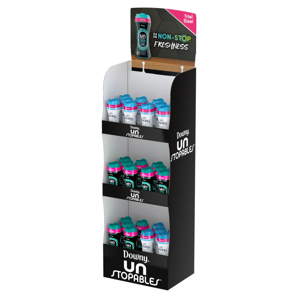Downy Unstopables Scent Booster Beads Display (15x5.0oz Fresh; 15x5.0oz Light Ocean Mist) - 5.0oz/30pk