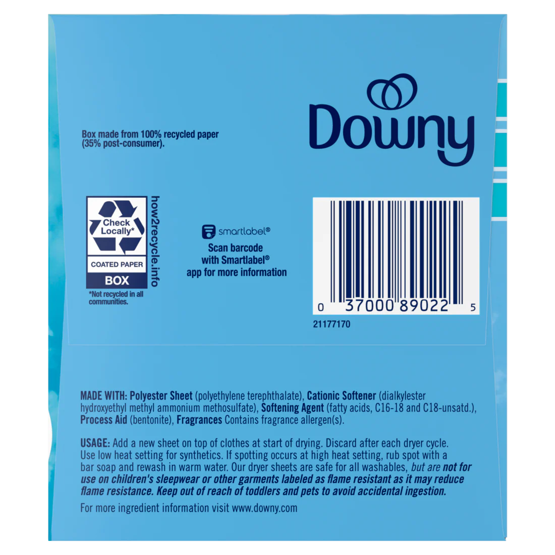 Downy Fabric Softener Dryer Sheets April Fresh - 240ct/4pk - Image 2