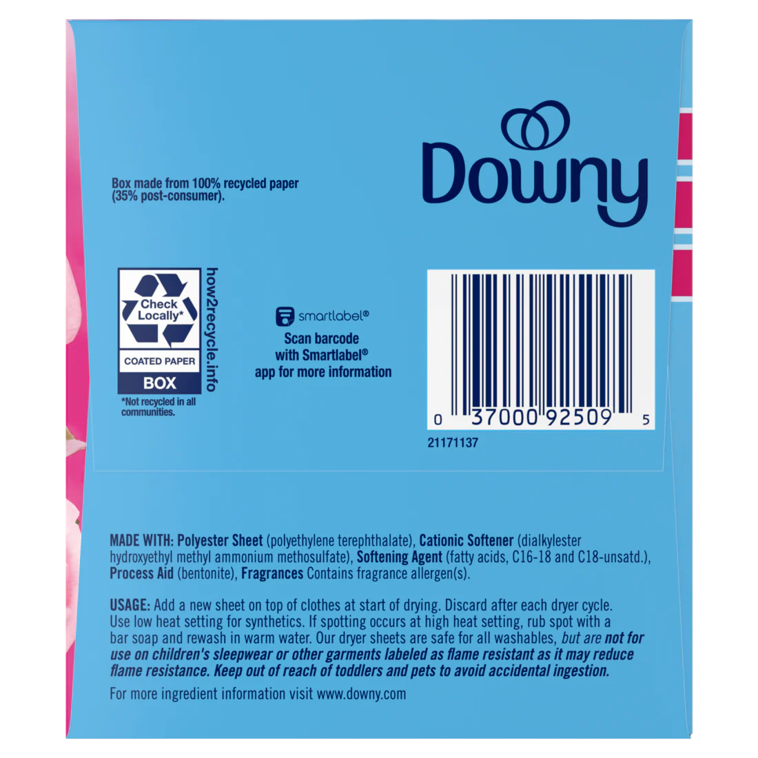 Downy Fabric Softener Dryer Sheets April Fresh - 240ct/4pk - Image 2