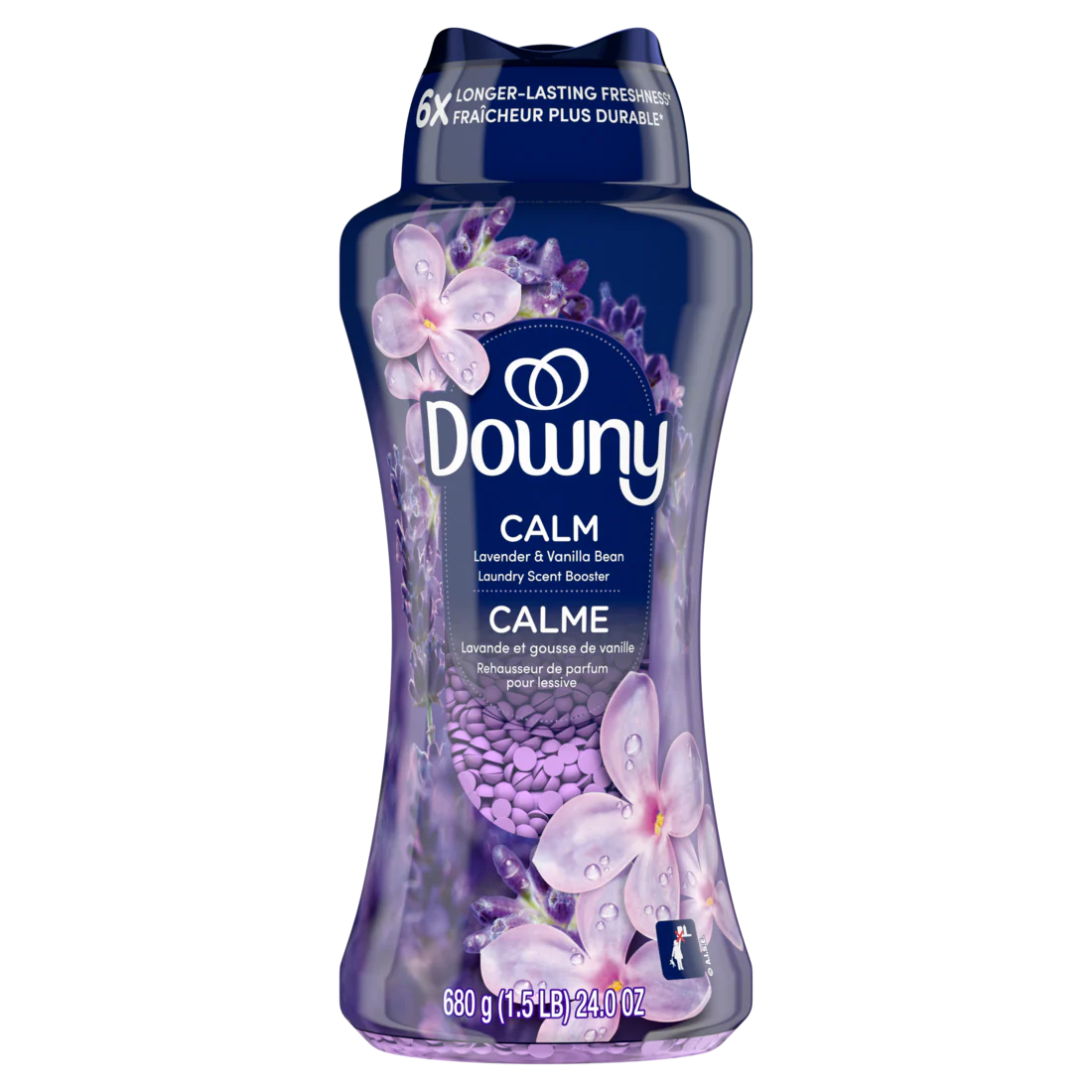 Downy Calm In-Wash Laundry Scent Booster Beads Soothing Lavender And Vanilla Bean Scent Laundry Scent Beads Long-Lasting Freshness - 24oz/4pk