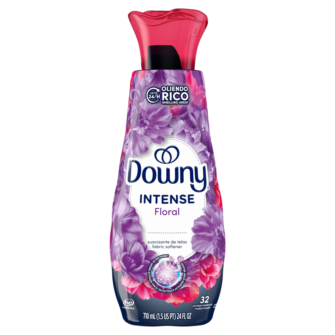 Downy Intense Fabric Softener Liquid Floral Scent 32 Loads In-Wash Liquid Fabric Softener And Laundry Conditioner - 24oz/4pk