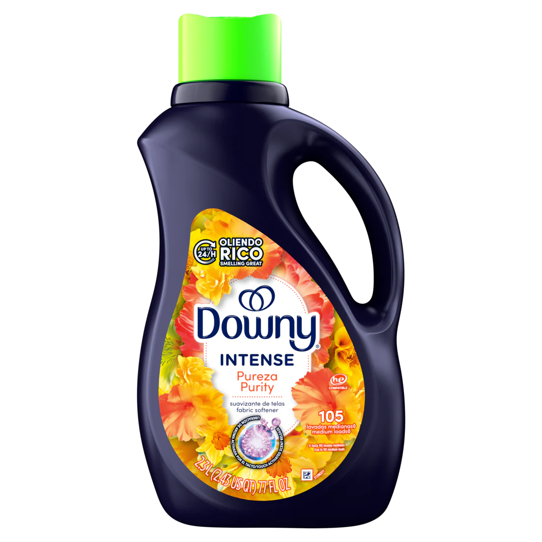 Downy Intense Fabric Softener Liquid Purity Scent 105 Loads In-Wash Liquid Fabric Softener And Laundry Conditioner - 77oz/4pk