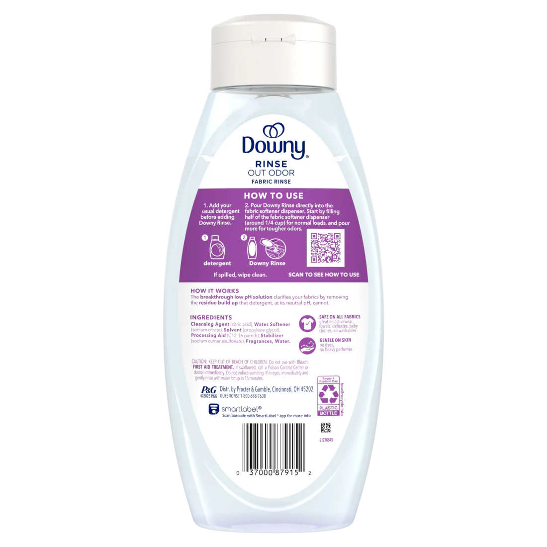 Downy Rinse Laundry Odor Remover Fresh Lavender Scent Fabric Softener And Laundry Odor Removal Rinse - 25.5oz/6pk - Image 2