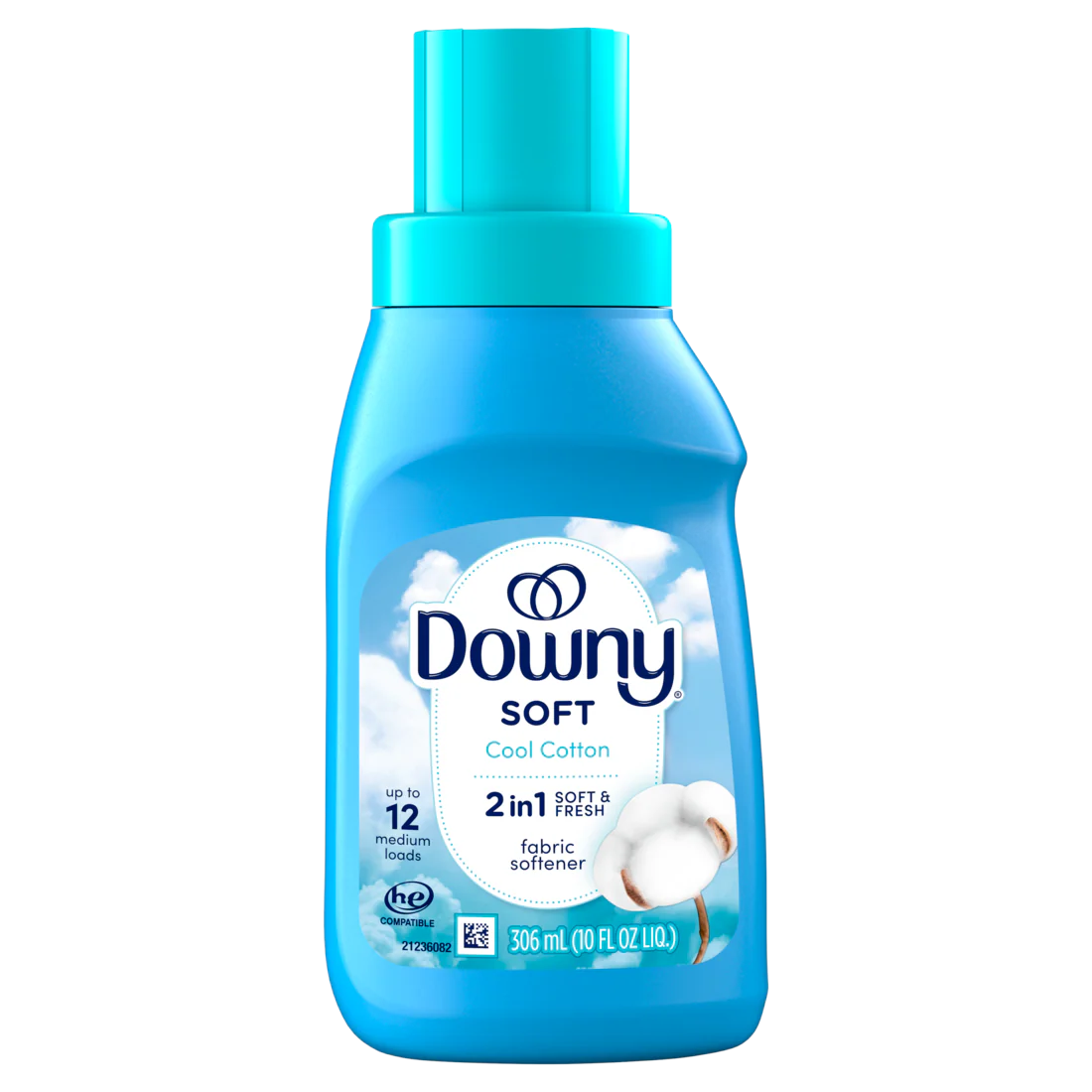 Downy Soft 2-in-1 Soft And Fresh Liquid Fabric Softener Cool Cotton 12 Loads Fabric Conditioner Liquid Provides Softness And Freshness For Fabrics - 10oz/12pk