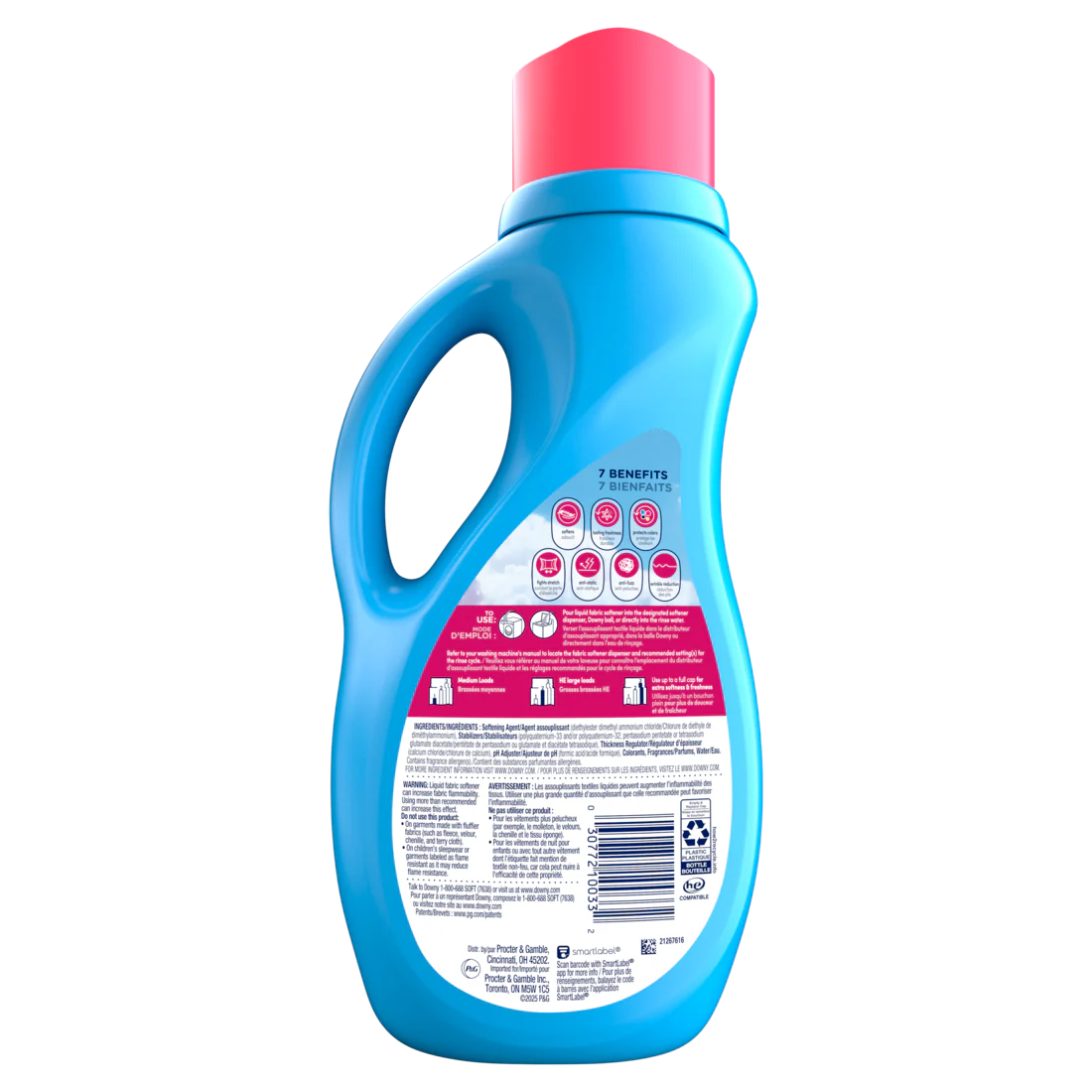 Downy Liquid Fabric Softener April Fresh 60 Loads Liquid Laundry Softener Fabric Conditioner & Fabric Enhancer - 44oz/4pk - Image 2