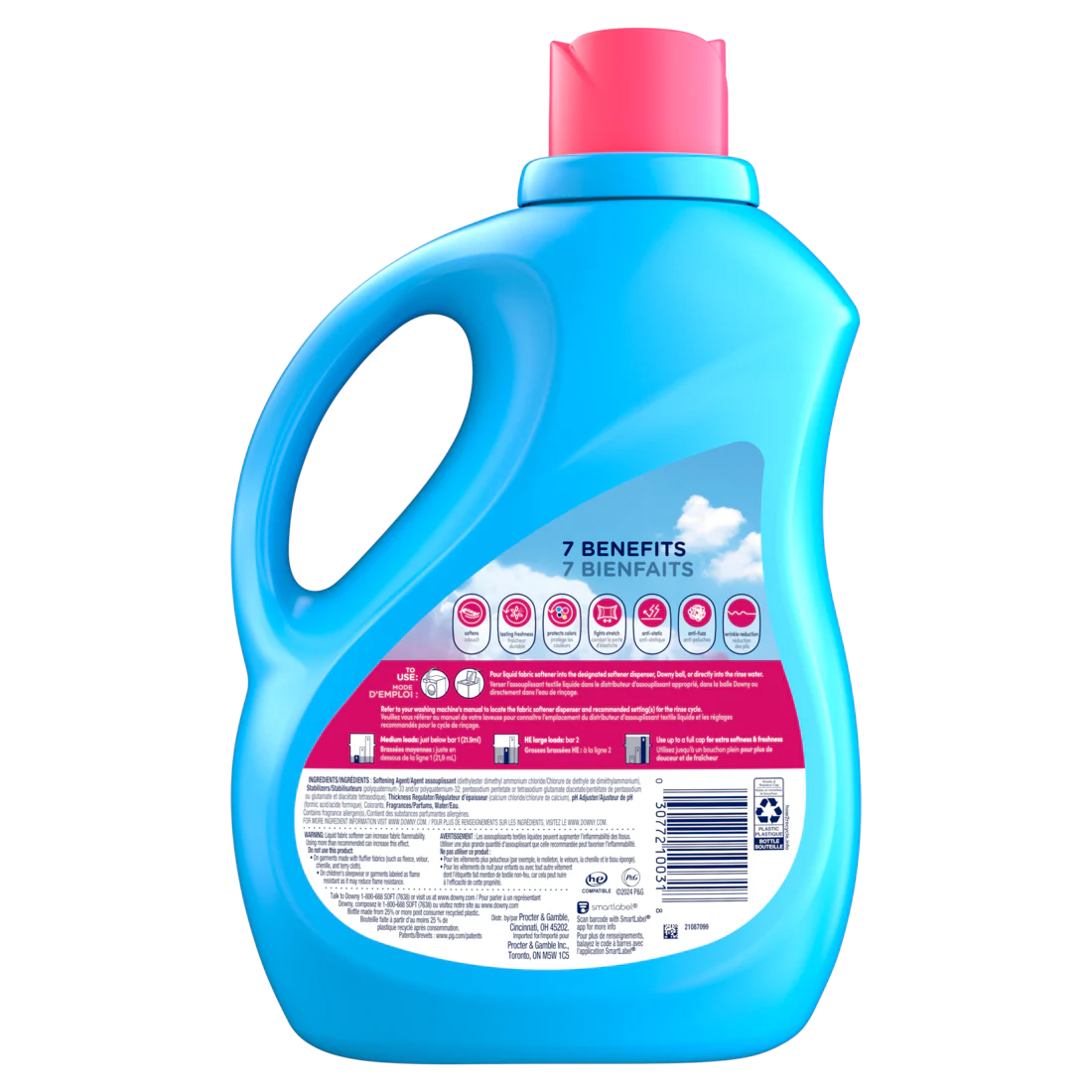Downy Soft 2-in-1 Soft And Fresh Liquid Fabric Softener April Fresh 120 Loads Fabric Conditioner Liquid Provides Softness And Freshness For Fabrics - 88oz/4pk - Image 2