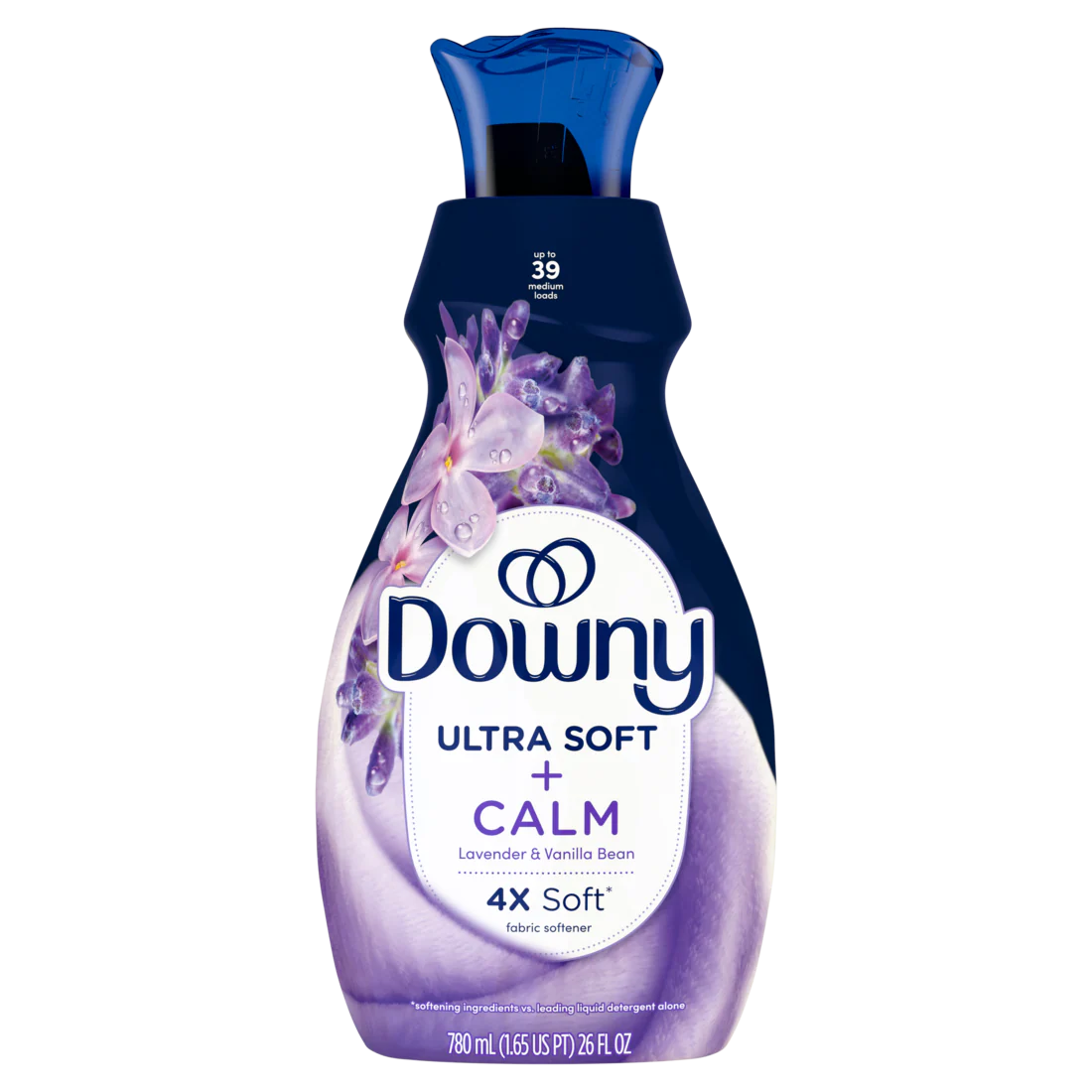Downy Ultra Soft Plus Fresh Fabric Softener Liquid Calm Lavender And Vanilla Bean 39 Loads Downy Fabric Softener Laundry Softener - 26oz/4pk