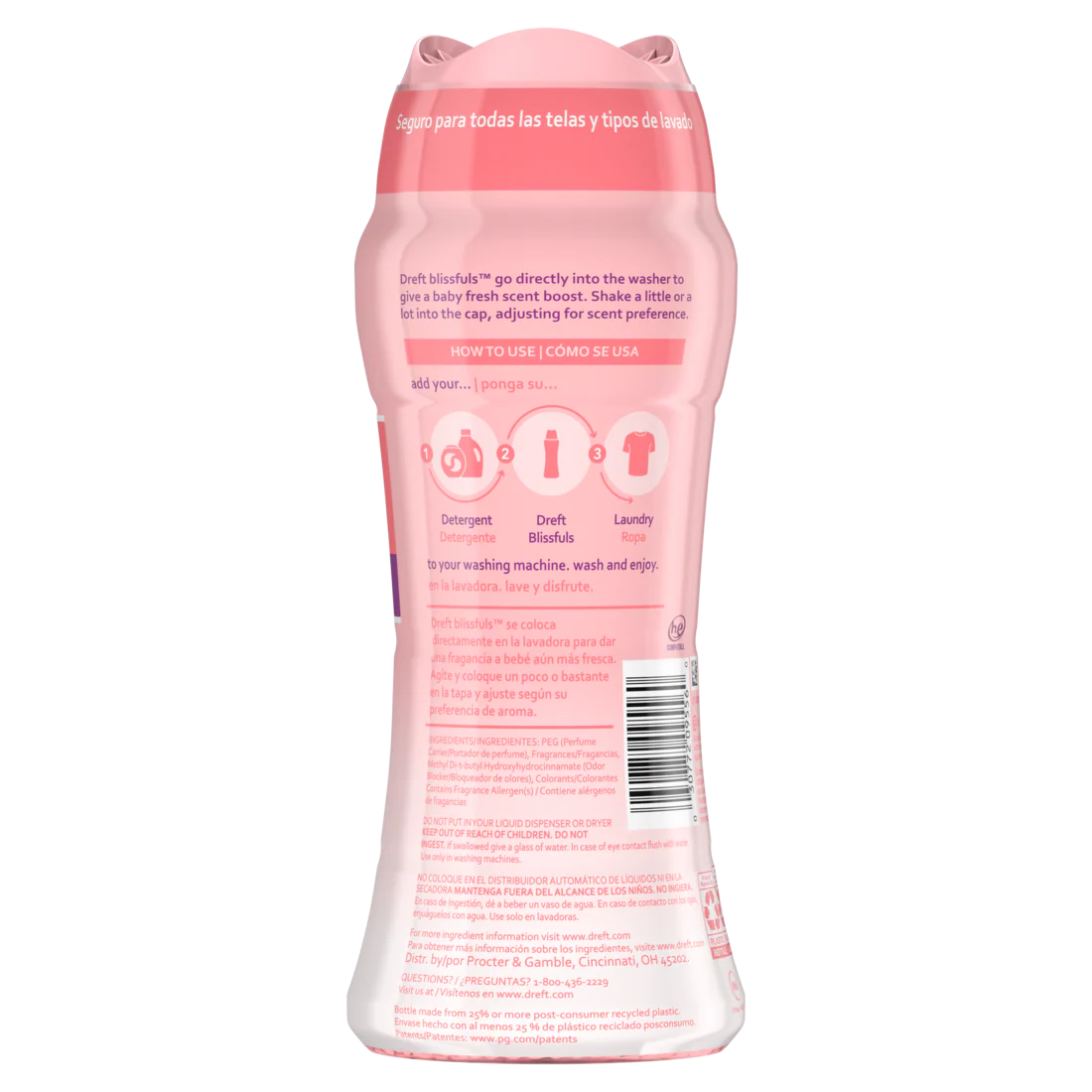 Dreft Blissfuls In-Wash Laundry Scent Booster Beads Baby Fresh Scent - 12.2oz/4pk - Image 2