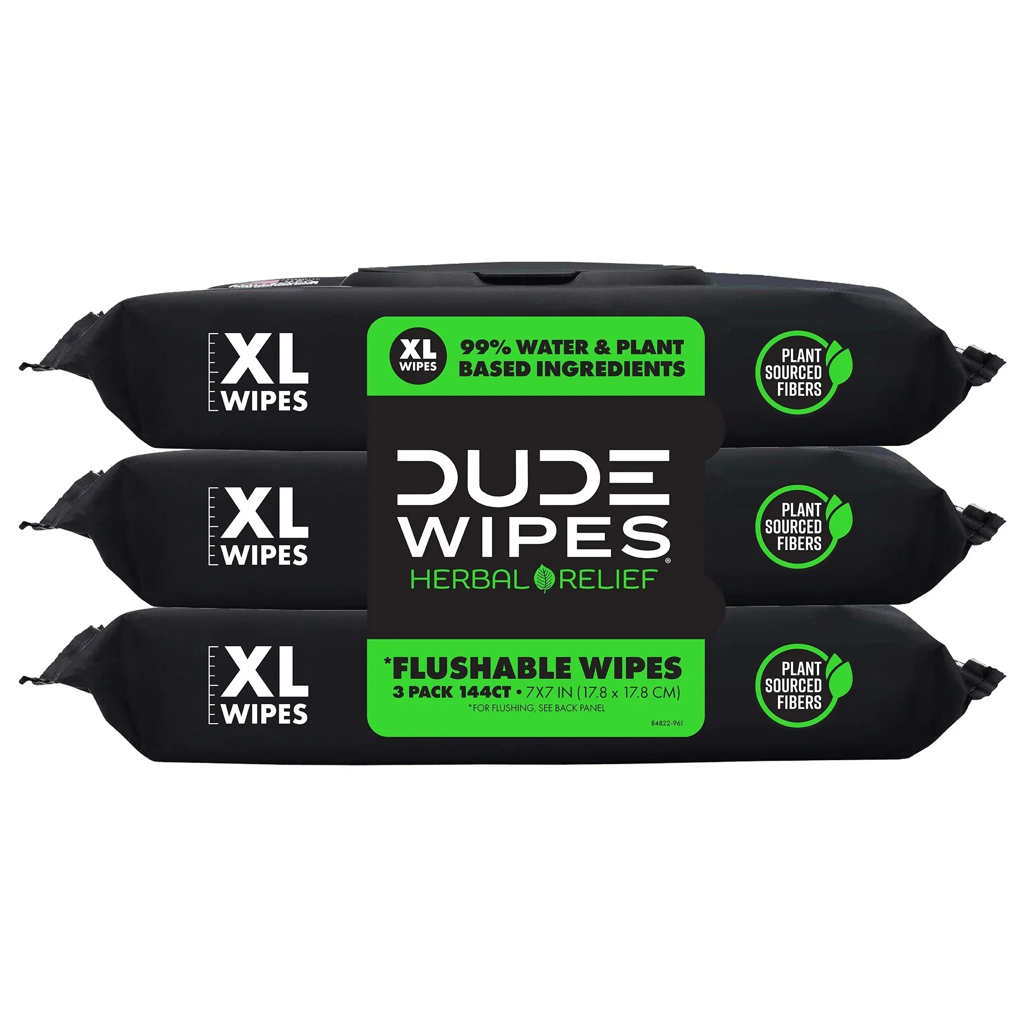 Dude Wipes Herbal Relief Flushable Wipes - (3x48)ct/4pk