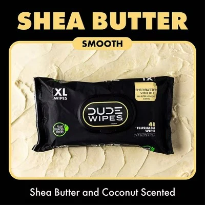 Dude Wipes Shea Butter Flushable Wipes - (3x48)ct/4pk - Image 2