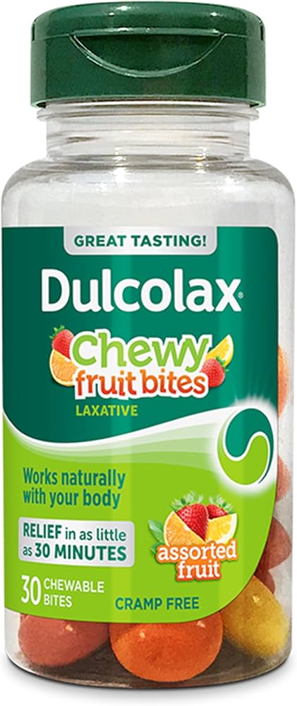 Dulcolax Chewy Fruit Bites Laxatives Assorted Fruit - 30ct/24pk