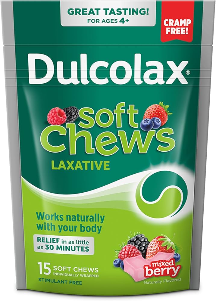 Dulcolax SoftChew Laxatives Assorted Berry - 15ct/12pk