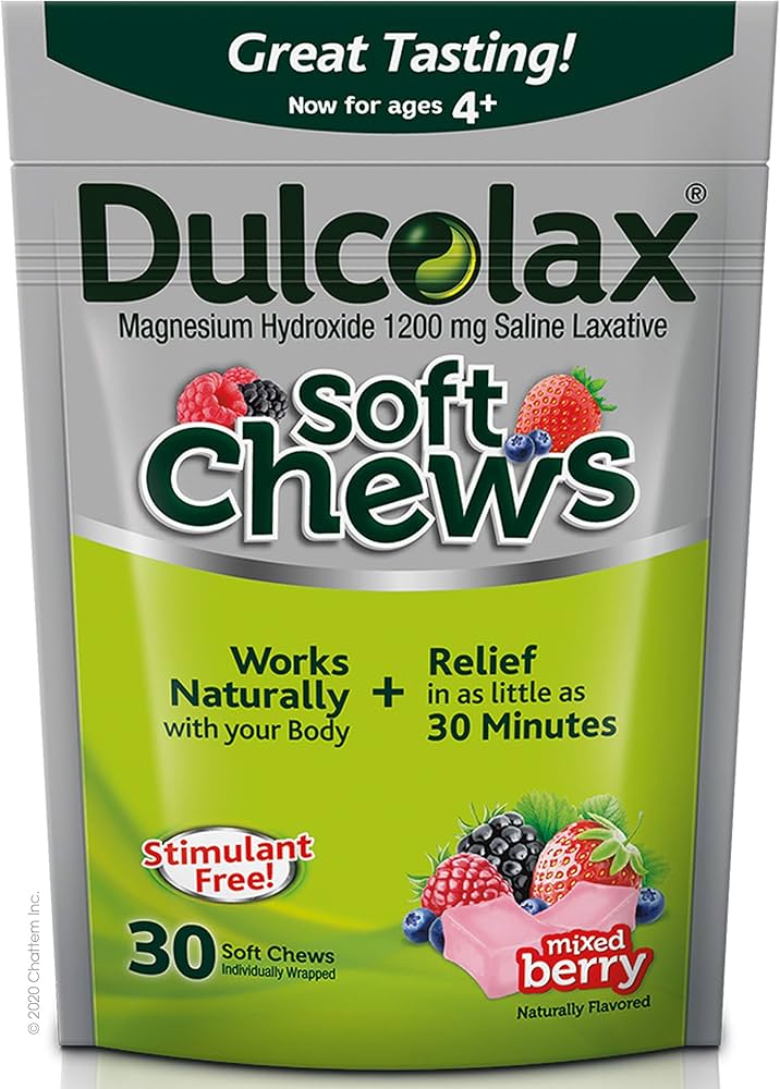 Dulcolax SoftChew Laxatives Assorted Berry - 30ct/12pk