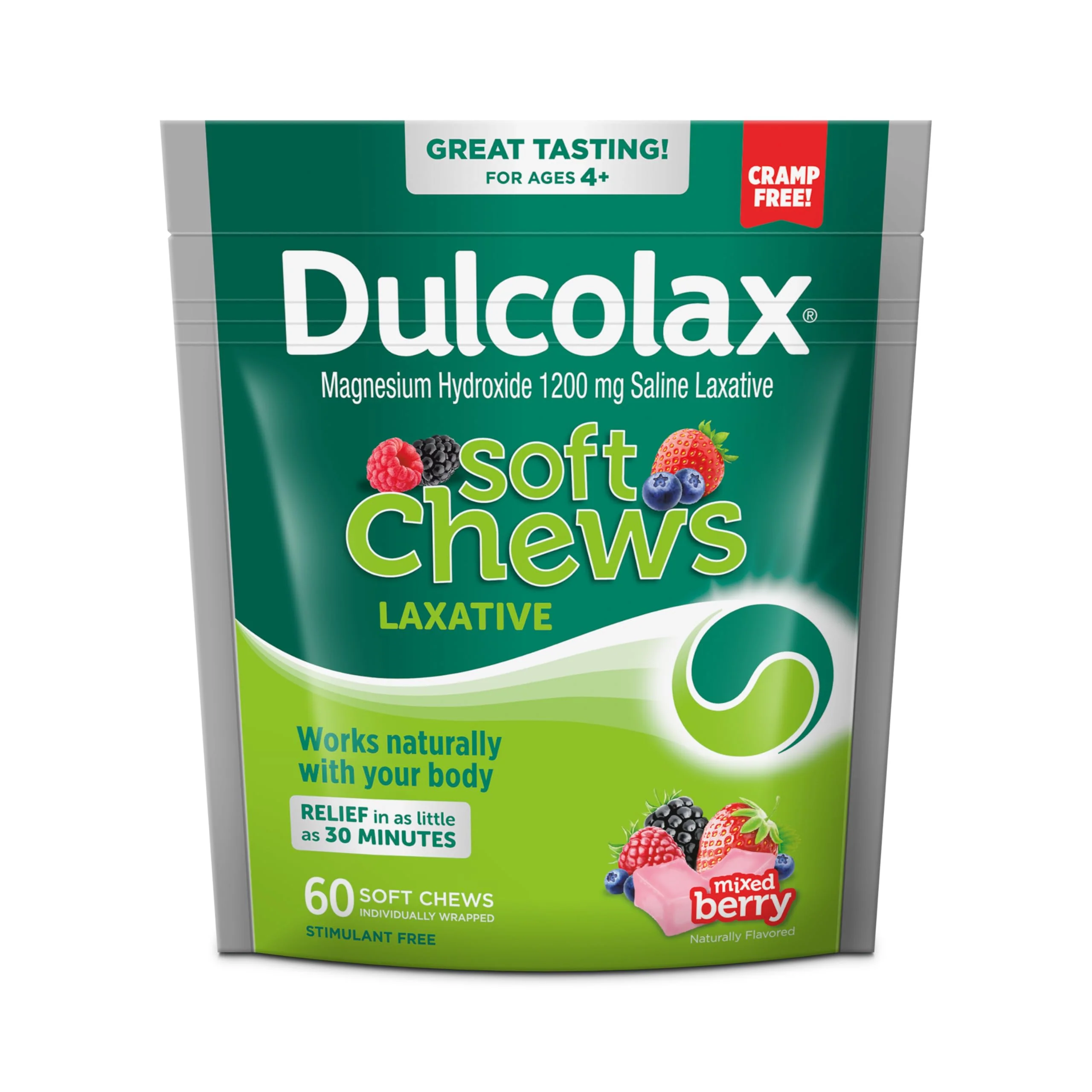Dulcolax SoftChew Laxatives Assorted Berry - 60ct/12pk