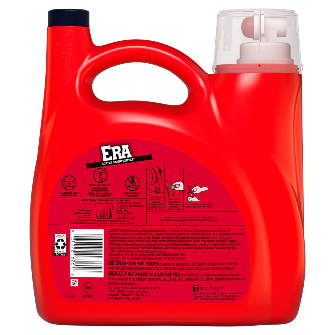 Era 2X Ultra Active Stainfighter Formula Liquid Laundry Detergent 107 Loads - 141oz/4pk - Image 2