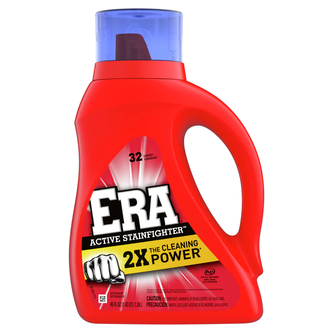 Era 2X Ultra Active Stainfighter Formula Liquid Laundry Detergent 32 Loads - 46oz/6pk