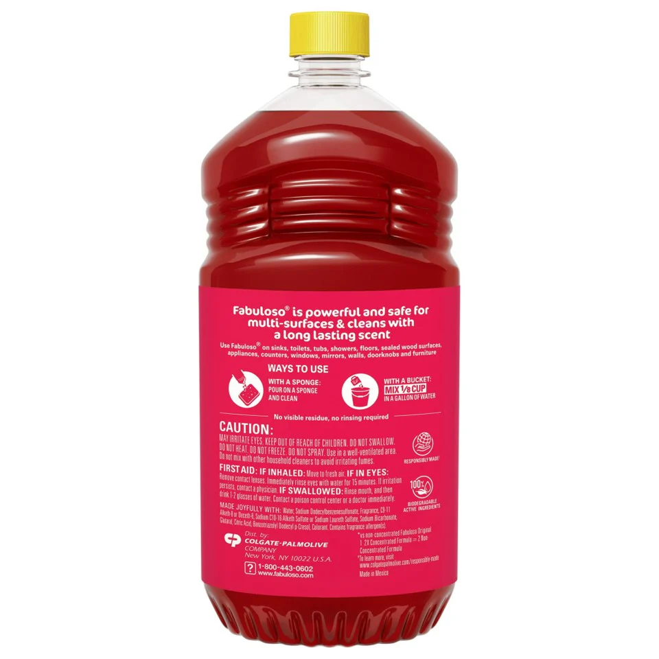 Fabuloso 2X Concentrated Formula Multi Purpose Cleaner With Baking Soda Citrus & Fruits - 56oz/6pk - Image 2