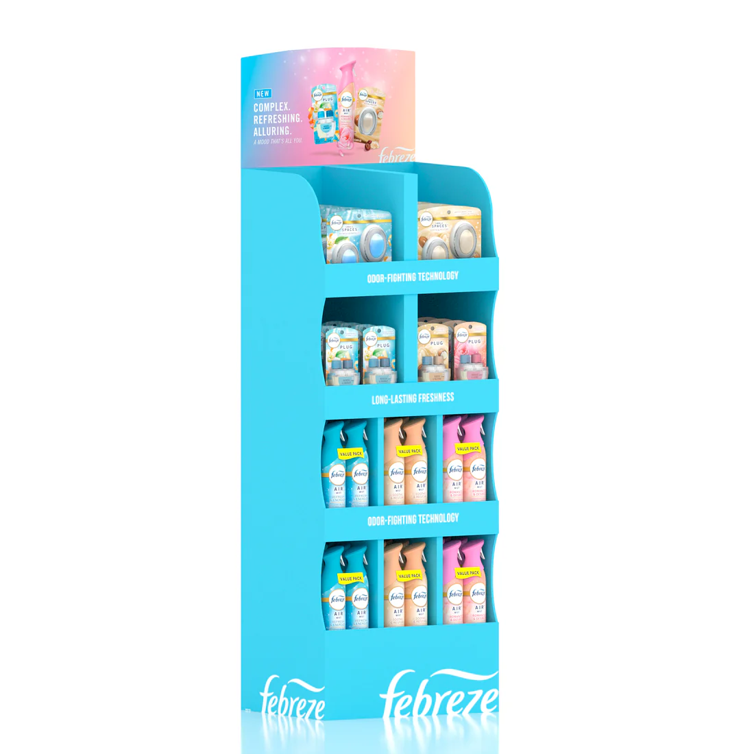 Febreze Mix Floor Stand Display Small Spaces, PLUG Air Refill & Air Freshener Spray Mixed Scent - 42ct - Image 2