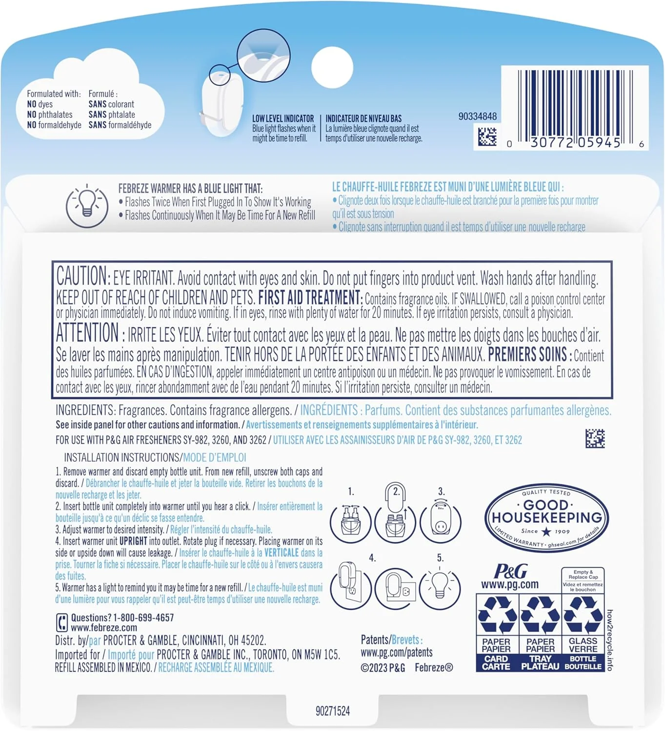 Febreze Plug Refill Odor-Fighting Air Freshener Serene Vanilla Sunrise Scent - (2x0.87)oz/6pk - Image 2