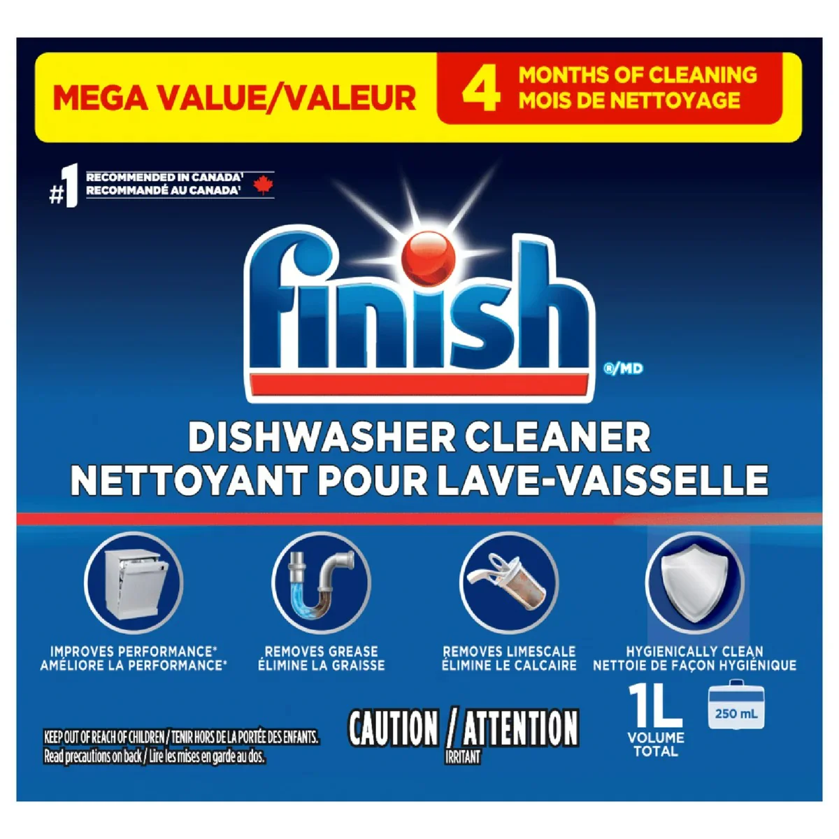 Finish Dishwasher Cleaner 250 ml 4-pack - (4x8.45)oz/1pk - Image 2