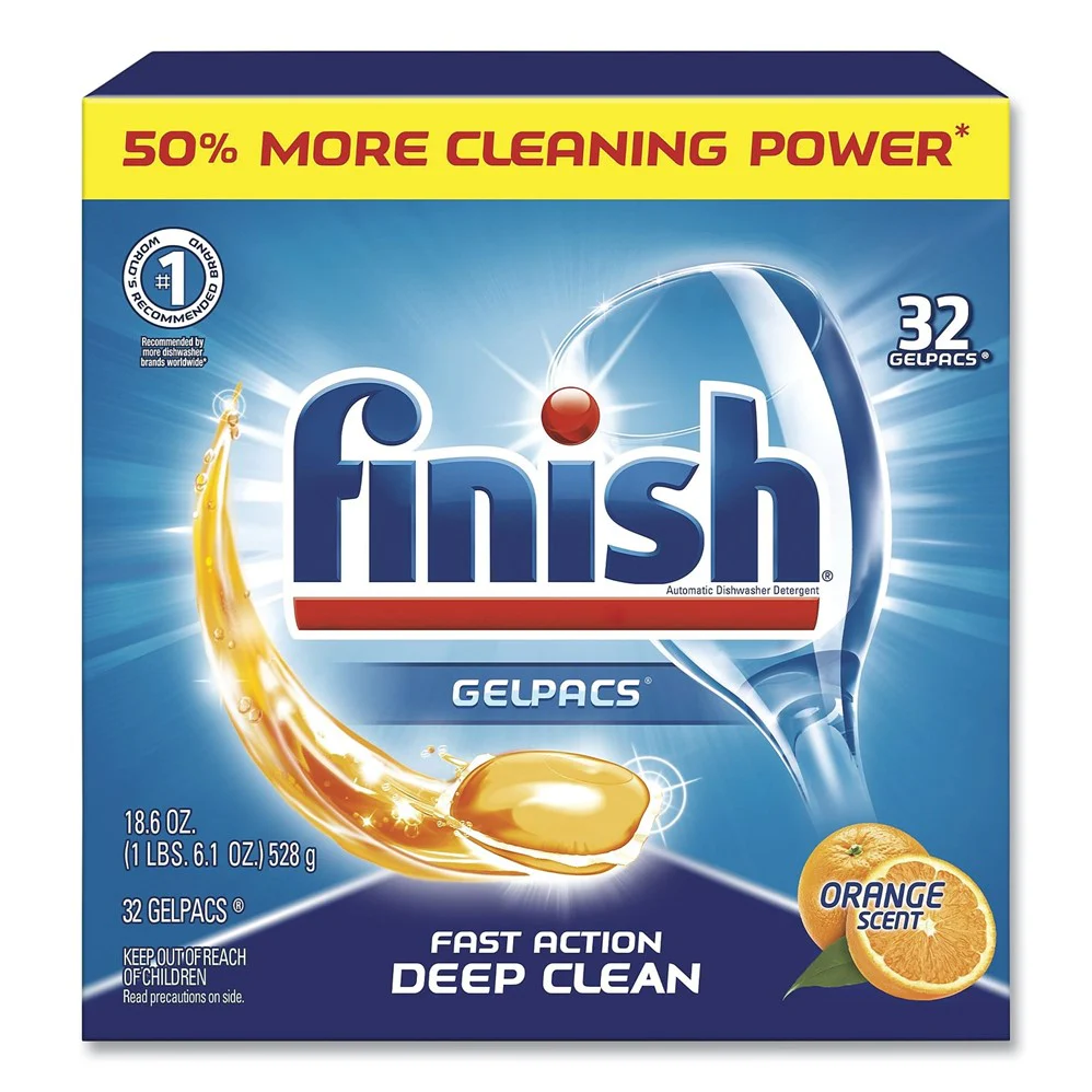 Finish Gelpacs - Orange - 32ct/8pk