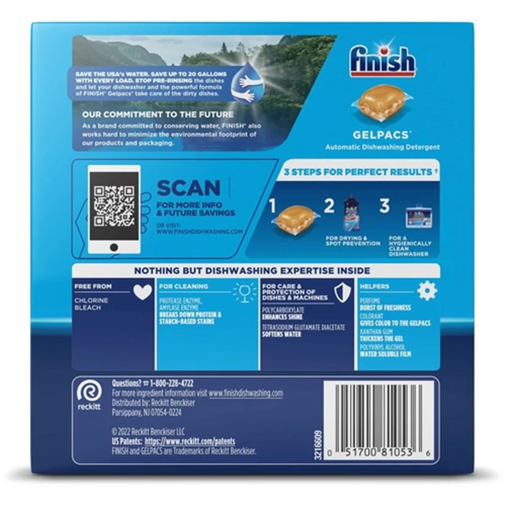 Finish Gelpacs - Orange - 32ct/8pk - Image 2