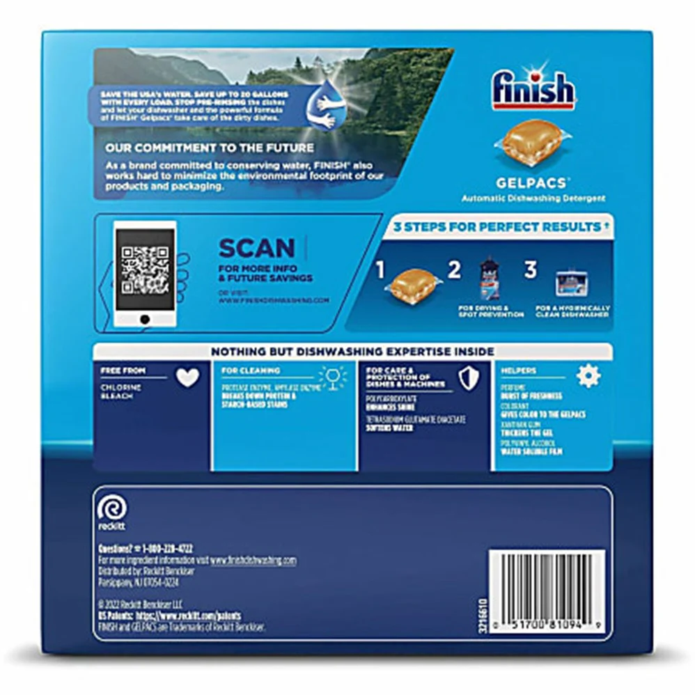 Finish Gelpacs - Orange - 54ct/4pk - Image 2