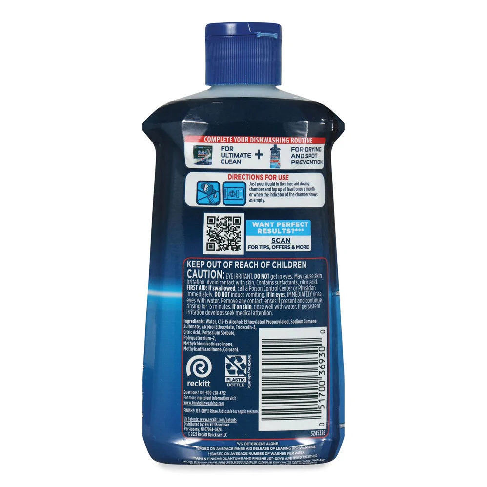 Finish Jet-Dry Rinse Agent - Liquid Original - 8.45oz/8pk - Image 2