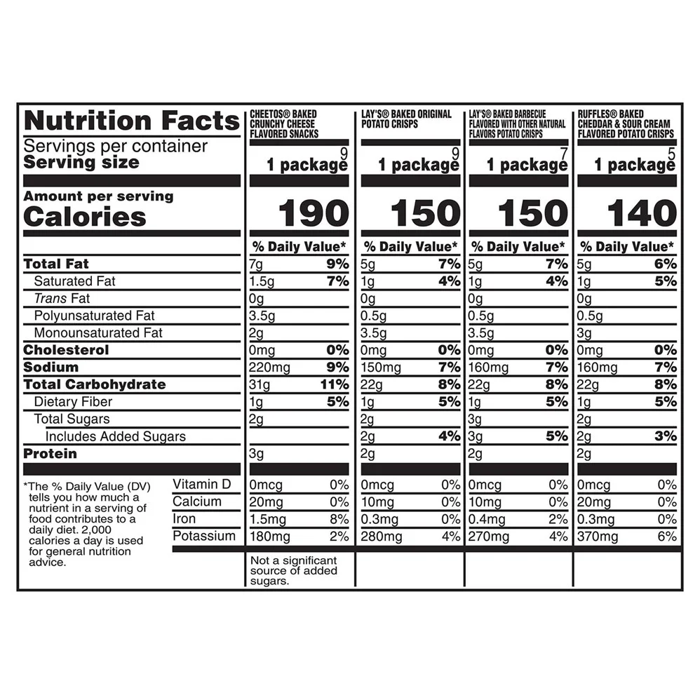 Frito-Lay Baked Mix Chips Variety Pack Total 37.125oz - 30ct/1pk - Image 2
