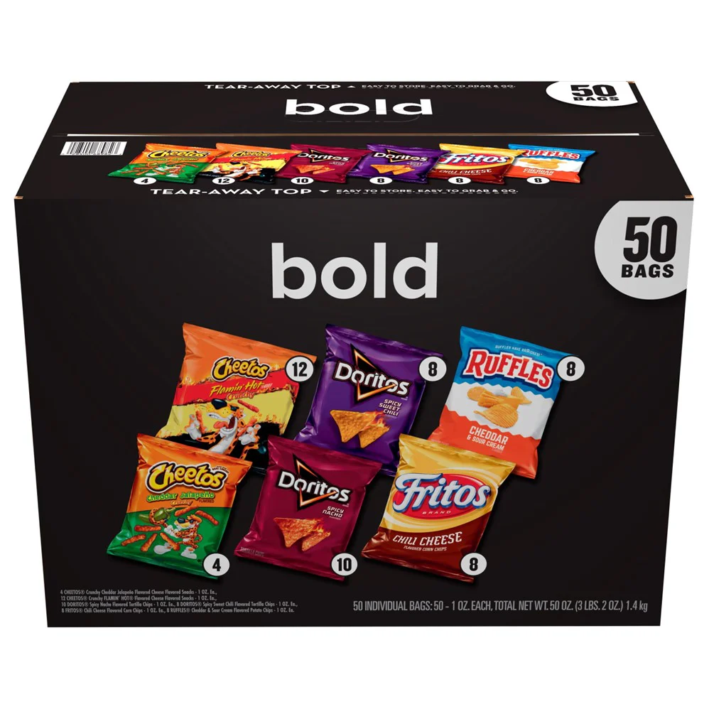 Frito-Lay Bold Mix Variety Pack Chips Total 50oz - 50ct/1pk