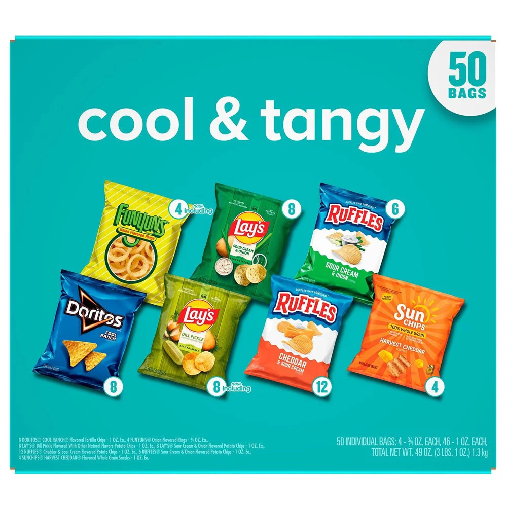 Frito-Lay Cool & Tangy Variety Pack Chips Total 49oz - 50ct/1pk - Image 2