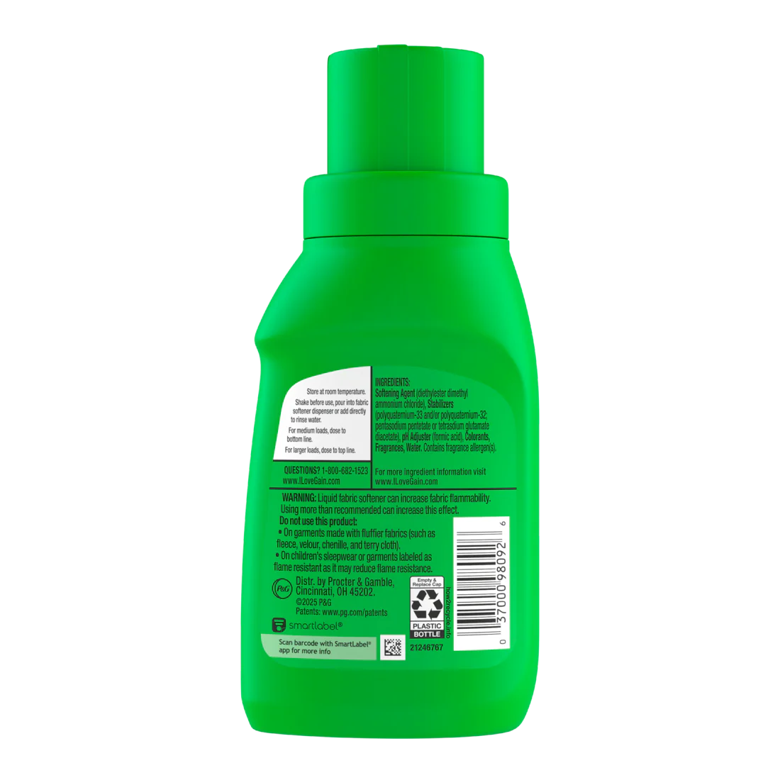 Gain Laundry Liquid Fabric Softener Original  Scent 12 Loads HE Compatible - 10oz/12pk - Image 2