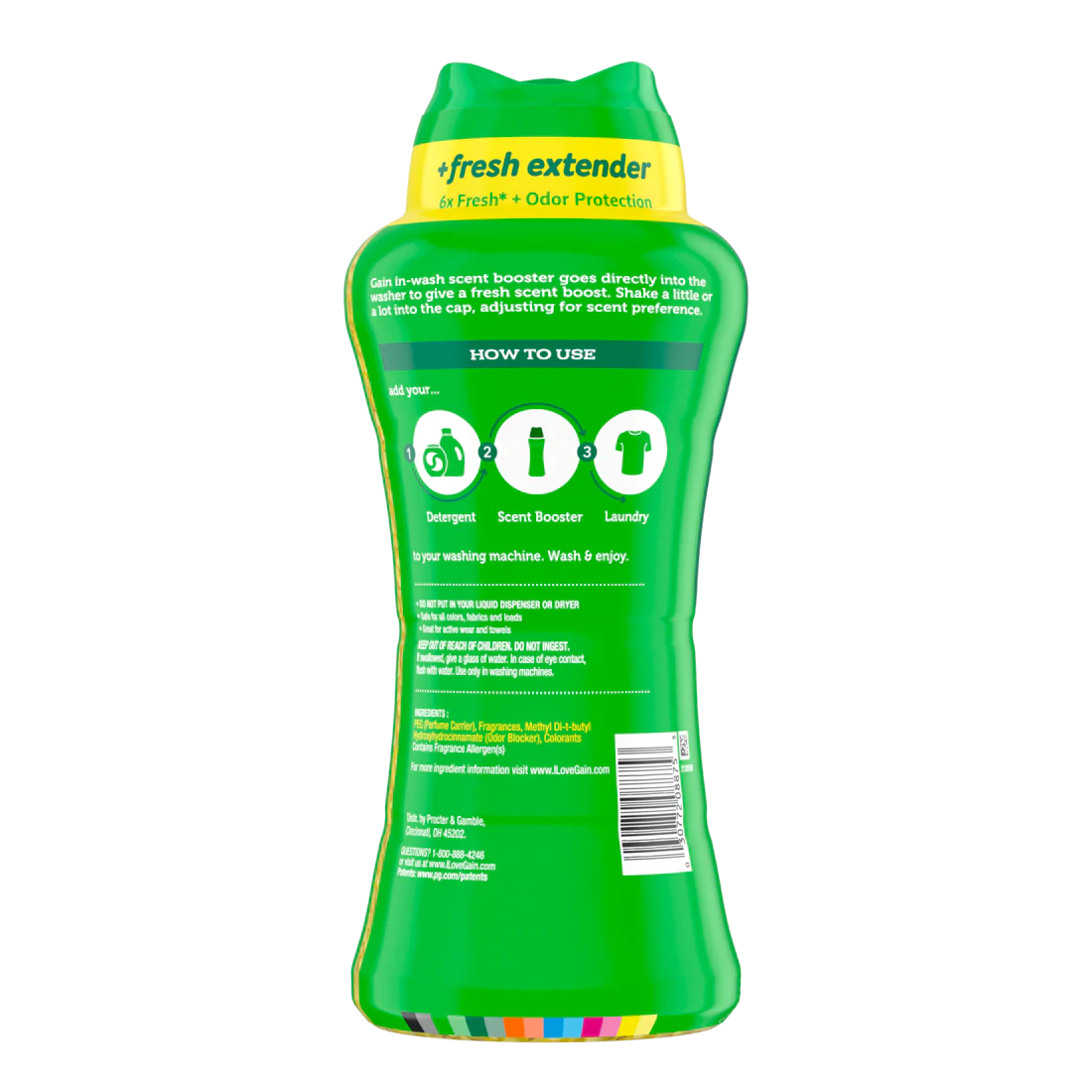 Gain In-Wash Laundry Scent Booster Original Scent Fresh Extender + Odor Protection - 24oz/4pk - Image 2