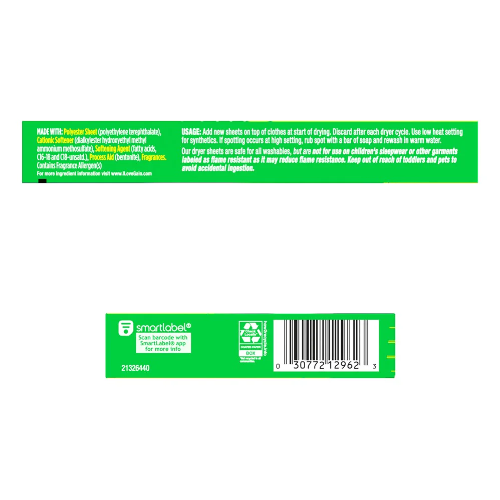 Gain Dryer Sheets Plus Odor Defense Super Fresh Blast Scent Helps Fight Static And Odor Laundry Sheets - 15ct/15pk - Image 2