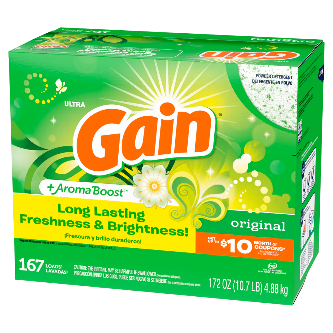 Gain Powder Laundry Detergent for Regular and HE Washers Original Scent 167 Loads - 172oz/2pk - Image 2
