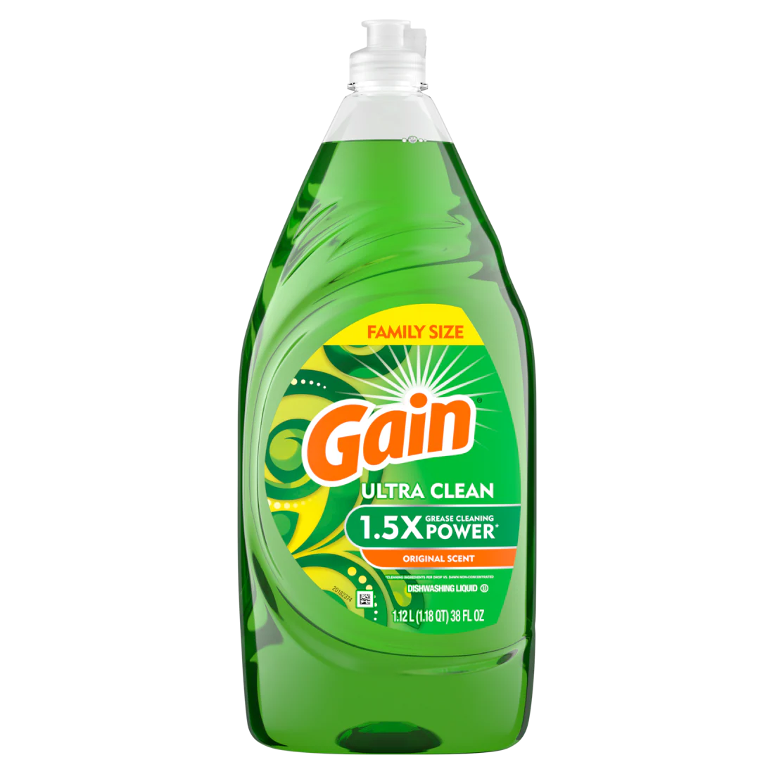 Gain Ultra Liquid Dish Soap Dishwashing Liquid Bleach Alternative Honey Berry Hula - 38oz/8pk