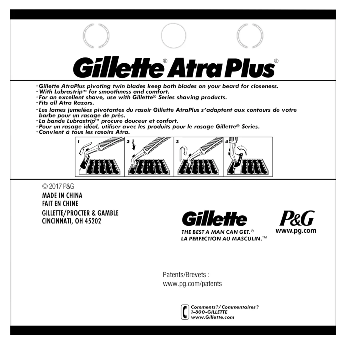 Gillette Atra Plus Mens Razor Blade Refill Cartridges - 10ct/6pk - Image 2