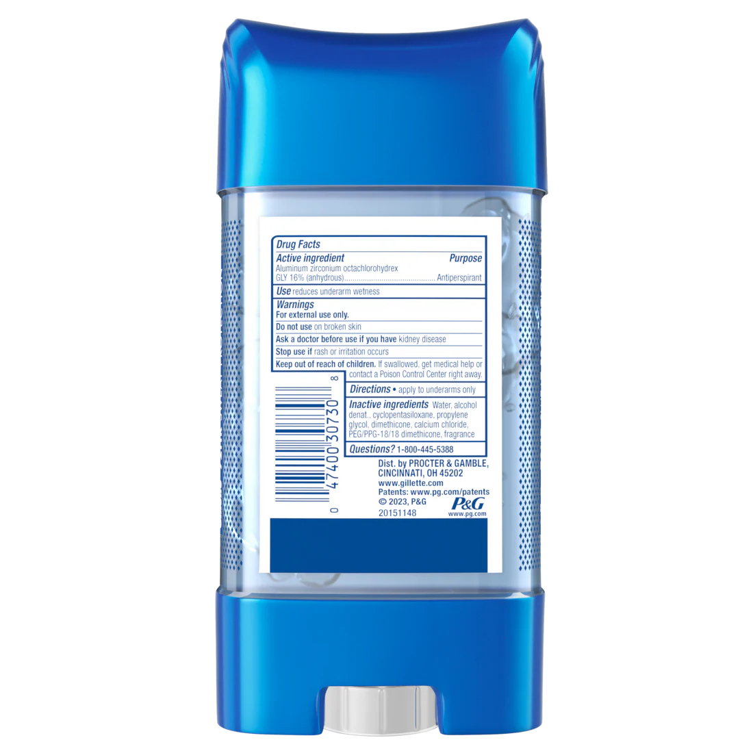 Gillette Clear Gel Antiperspirant and Deodorant for Men Arctic Ice 72HR Sweat Protection - 3.8oz/12pk - Image 2