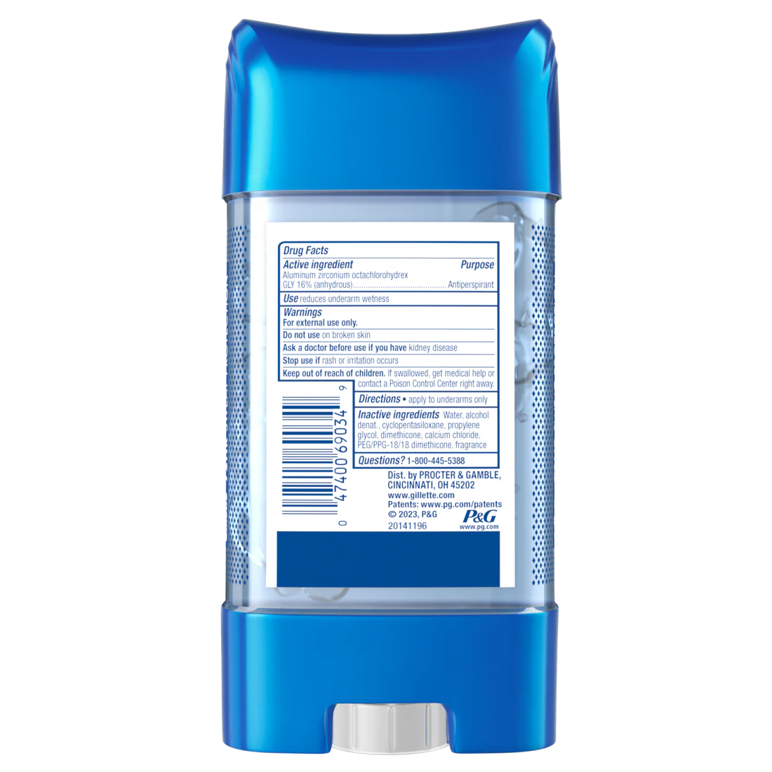 Gillette Clear Gel Antiperspirant And Deodorant For Men Tropical Breeze Scent - 3.8oz/12pk - Image 2