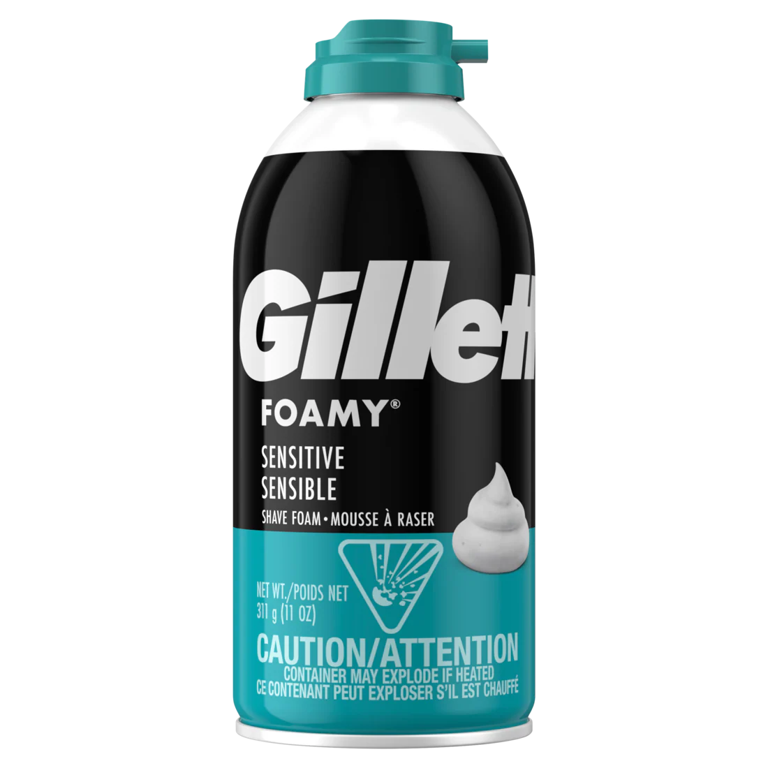 Gillette Foamy Sensitive Shave Foam For Men Sensitive Skin - 11oz/12pk