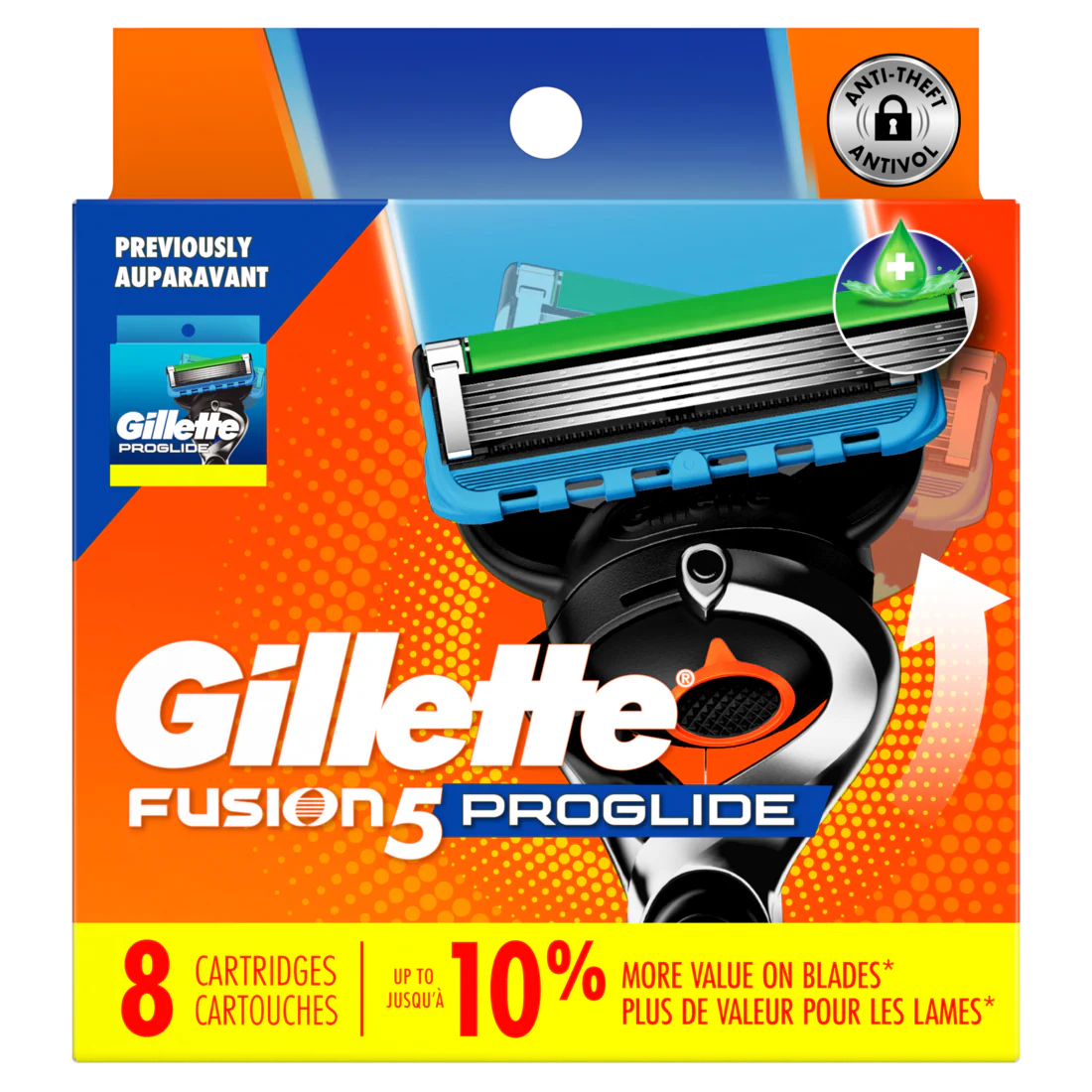 Gillette Fusion5 Proglide Razor Refills For Men Razor Cartridges For Flexball Razor Handle 5-Blade Razor Blades Precision Trimmer For Men - 8ct/6pk