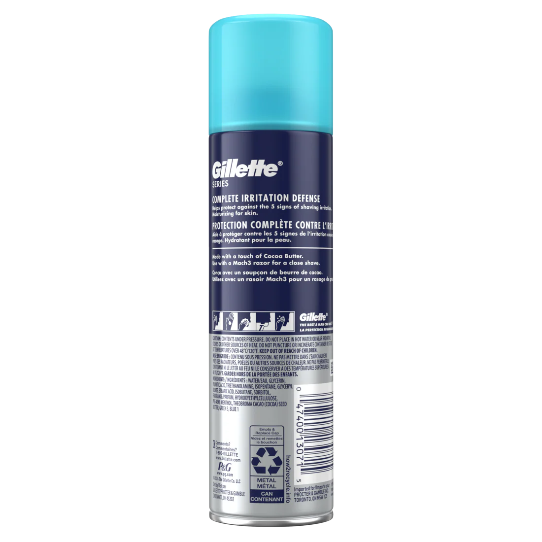 Gillette Series Moisturizing Shaving Gel For Men Protects Against Shaving Irritation Shave Gel With Cocoa Butter Suitable For Sensitive Skin - 7oz/12pk - Image 2