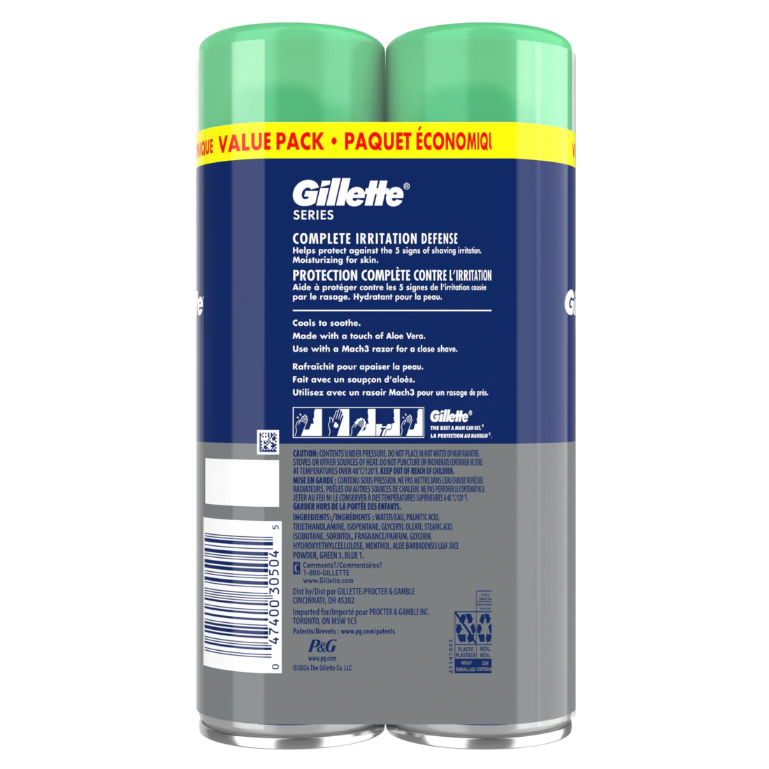 Gillette Series Soothing Shaving Gel For Men Protects Against 5 Signs Of Shaving Irritation Shave Gel With Aloe Vera Suitable For Sensitive Skin Pack Of 2 - (2x7.0)oz/3pk - Image 2