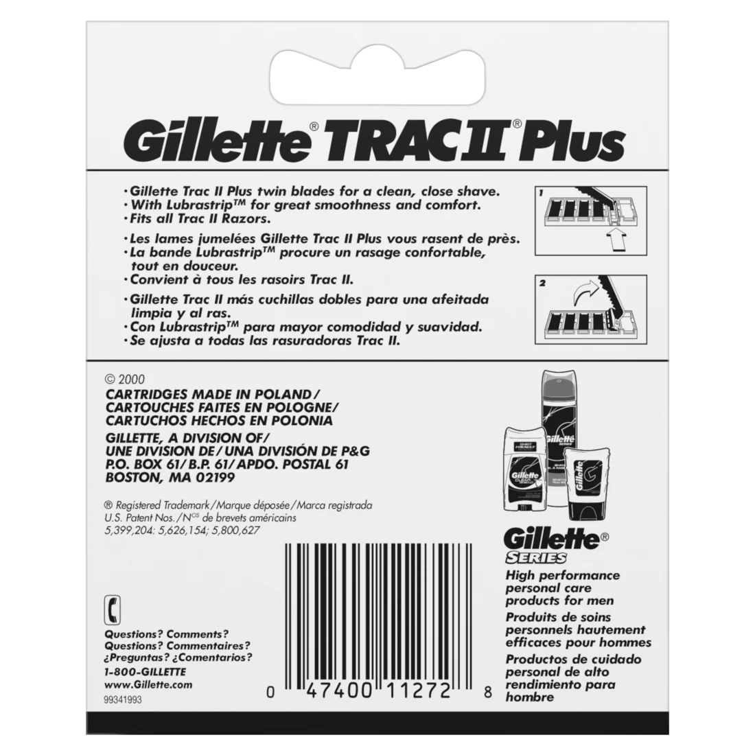 Gillette Trac II Plus Razor Blade Refills - 10ct/6pk - Image 2