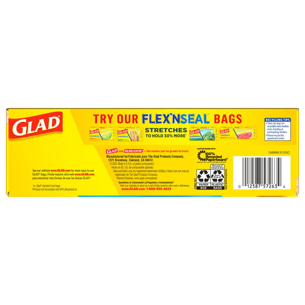 Glad Food Storage Zipper Sandwich - 50ct/12pk - Image 2
