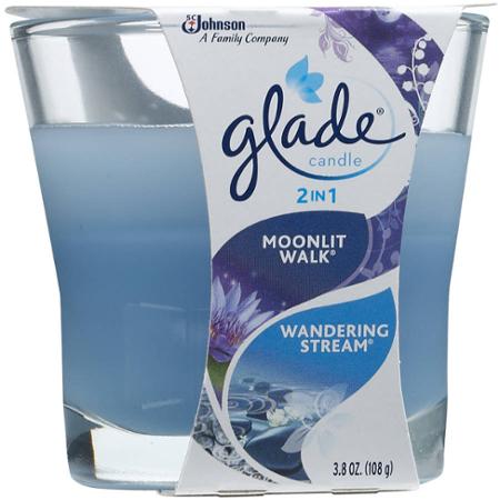 Glade Candle 2n1 Jar Moonlit Walk&Wandering Stream - 3.4oz/6pk
