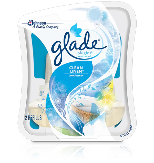 Glade PlugIns Scented Oil Refills Clean Linen - (2x0.67)oz/6pk
