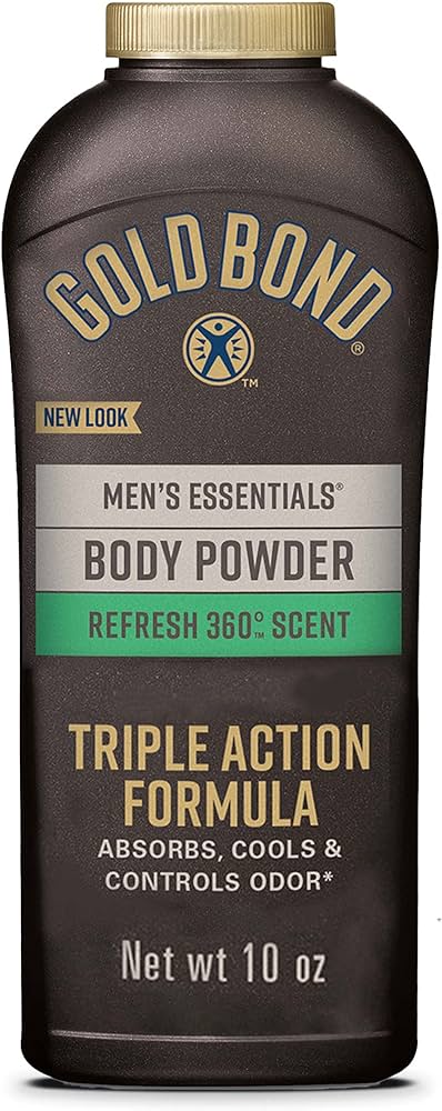 Gold Bond Men's Essentials Body Powder Refresh 360 Scent - 10oz/3pk