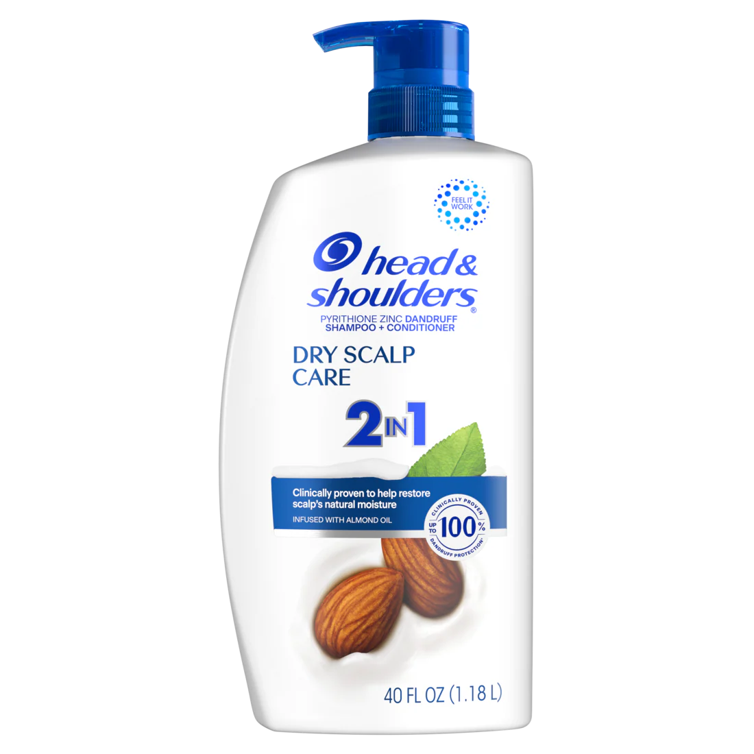 Head and Shoulders Anti-Dandruff Treatment Dry Scalp Care 2 in 1 Dandruff Shampoo and Conditioner - 40oz/1cs/270pk